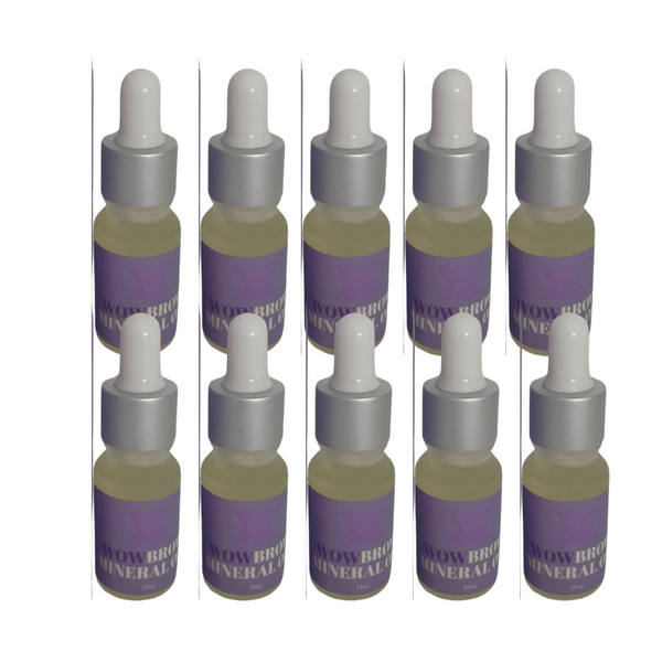 WOWBROW Mineral Oil - Aceite multivitamínico para cejas 15ml (PACK de 10 Uds)